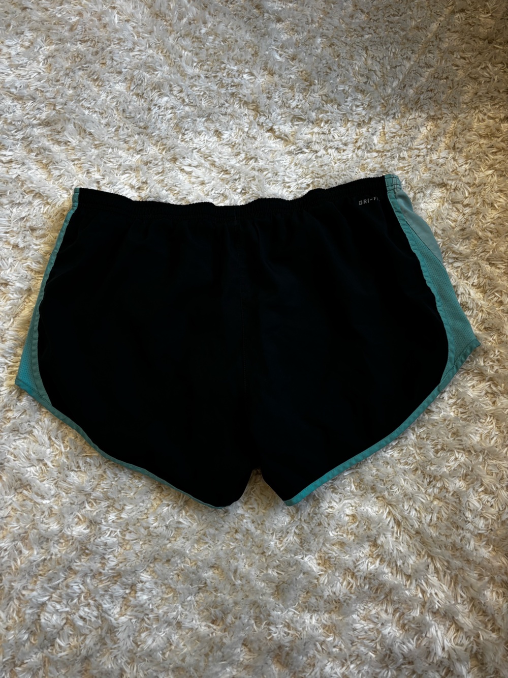 Nike Women’s Black & Teal Running Shorts 3” Inseam, Large - Picture 3 of 7